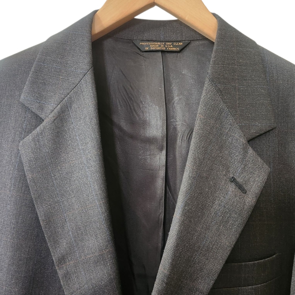 BOTANY 500 COUTURE Men's Charcoal Grey Blazer - Size 39R - Picture 3 of 14